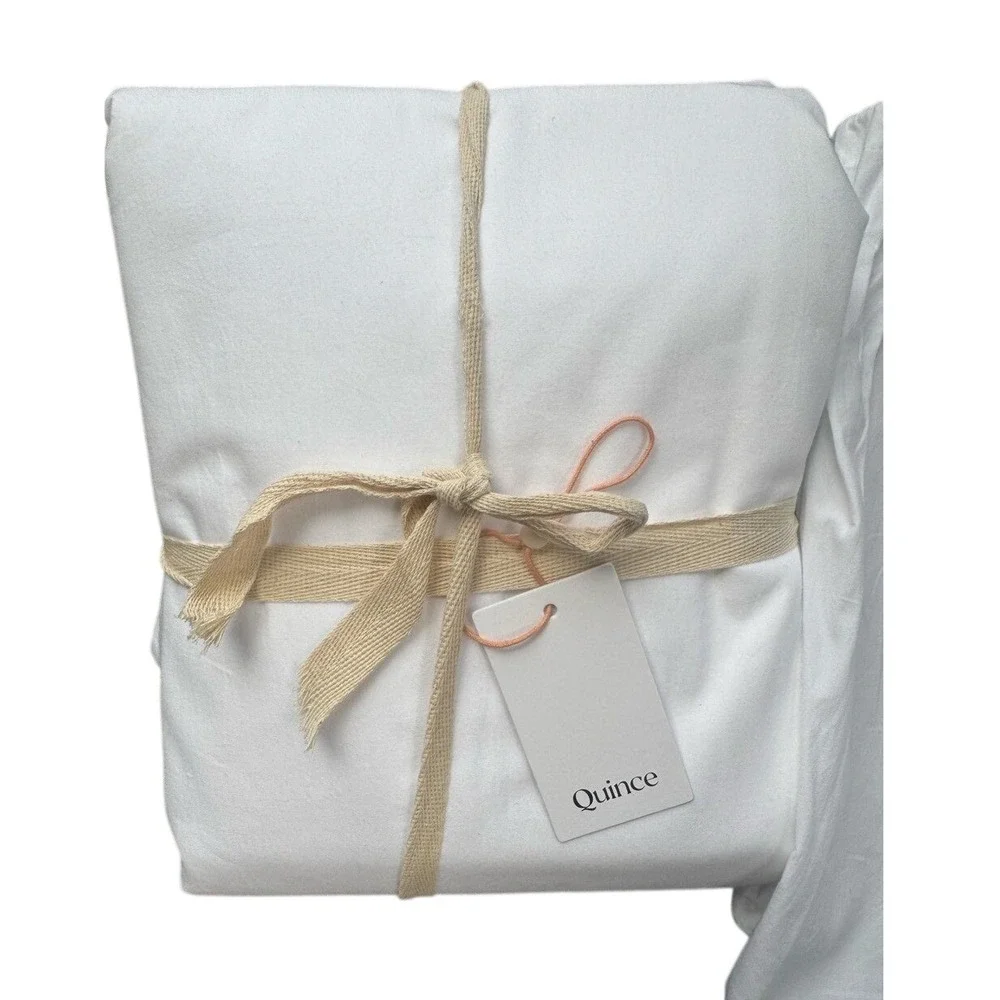 Quince Duvet Cover Full/Queen White 100% Organic Cotton Bedding NWT